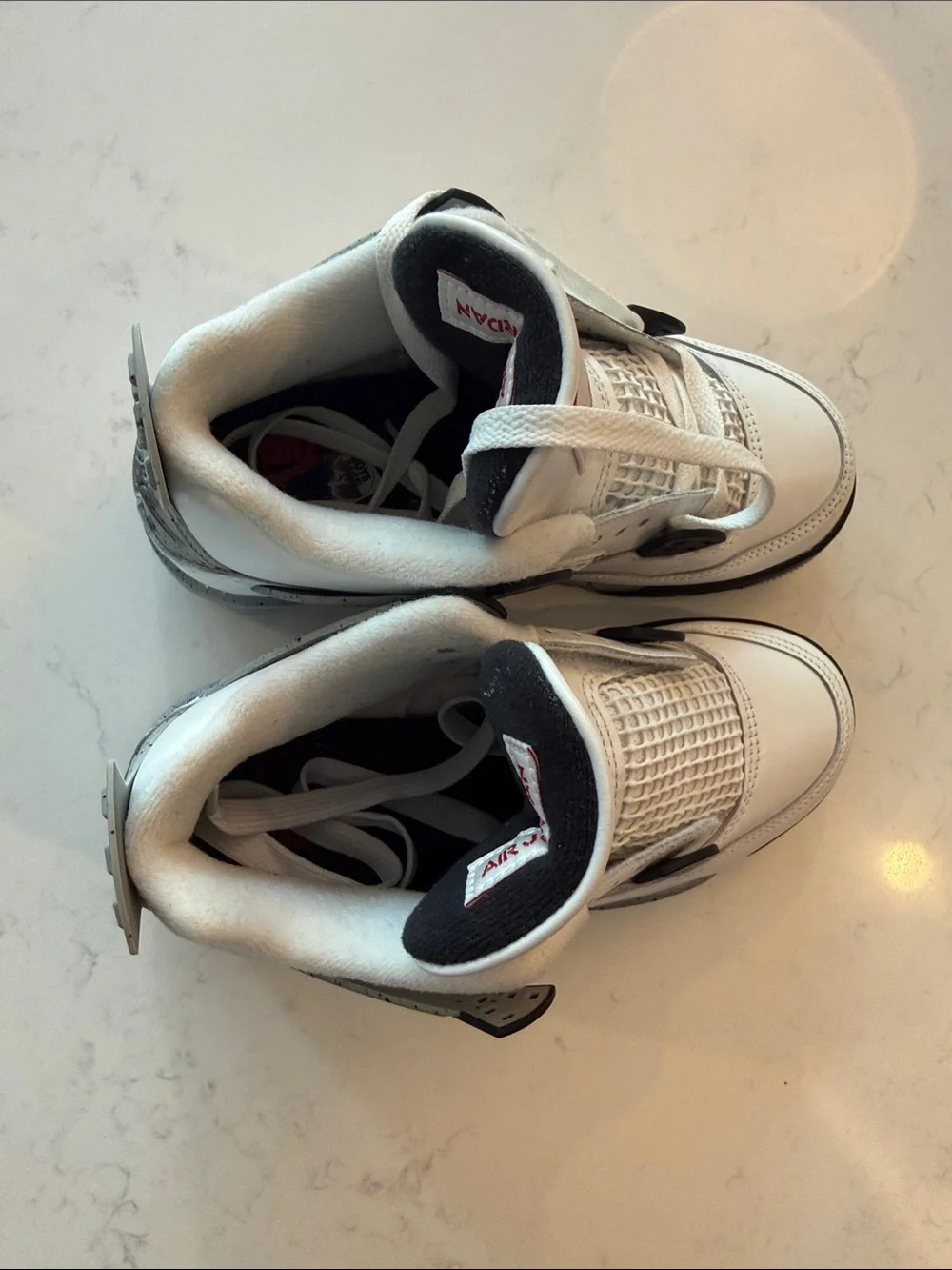 Jordan Kids White and Red Retro Basketball Sneakers
